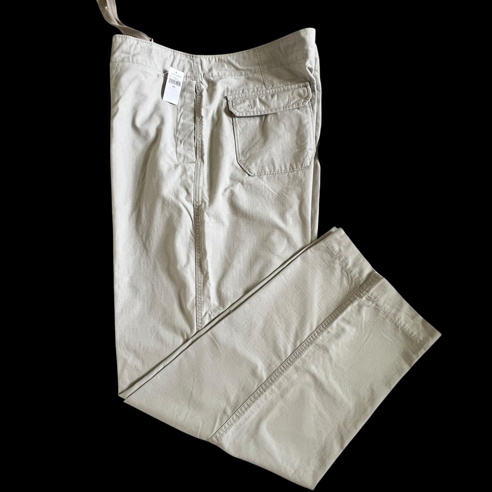 Gap Ripstop Cargo Pants NWT Drawstring Khaki Tan Mens XXL Outdoor Lightweight